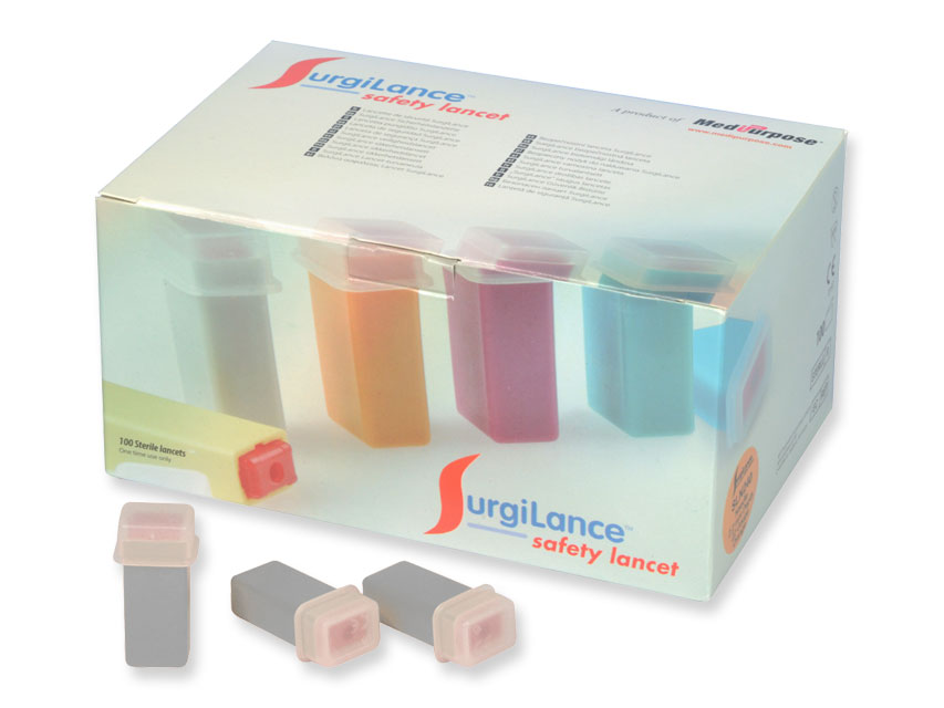 SURGILANCE SAFETY NEEDLE G23 - automatic lancets - box of 100