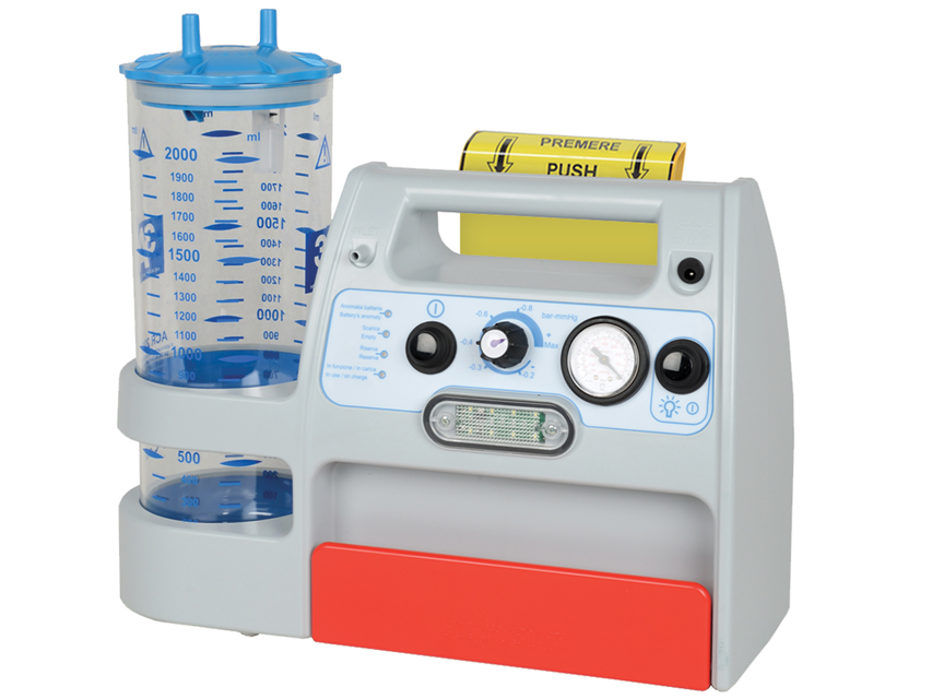Aspirateur mini Aspeed Evo à batterie - 2 L avec support pour ambulance