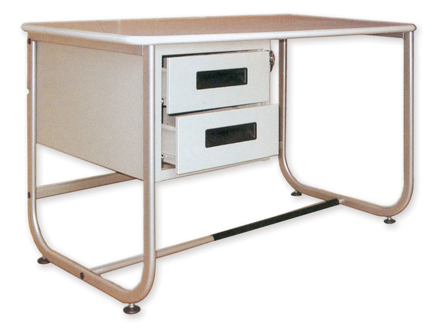 BUREAU 130x71 cm - avec 2 tiroirs