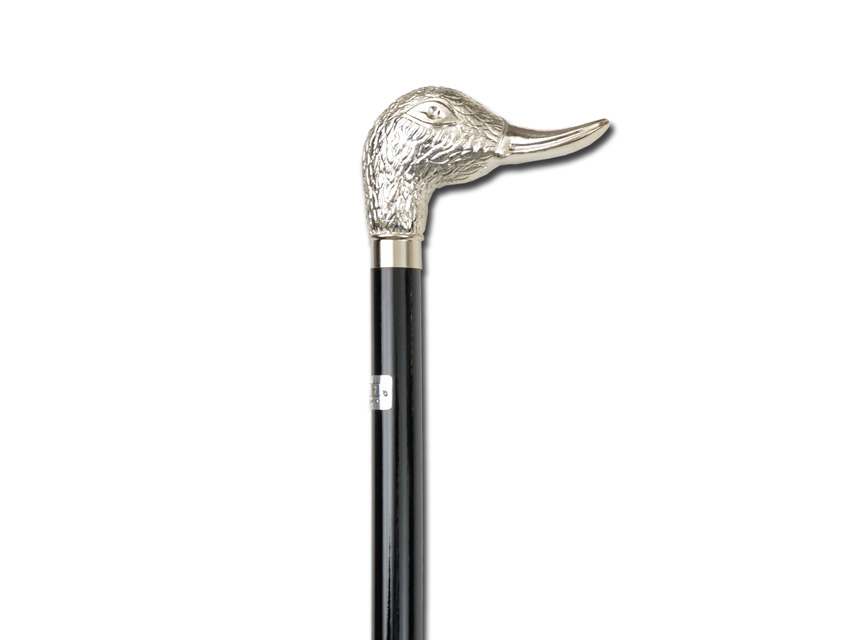 WOOD STICK - chromed "DUCK" handle