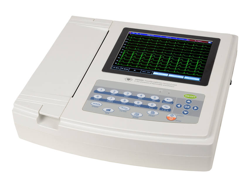ECG À 12 PISTES 1212G avec moniteur