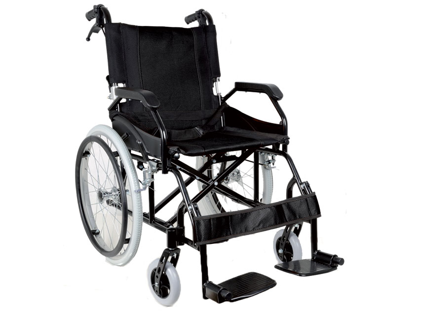 FAUTEUIL ROULANT EN ALUMINIUM PRINCE - noir