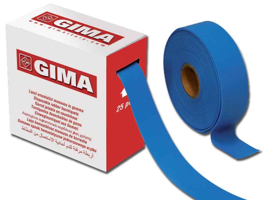 TAPE TOURNIQET - disposable, latex free, 25 pre-cut
