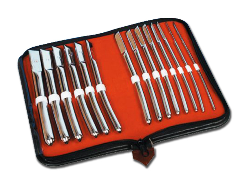 KIT DE 14 DILATATEURS DE HEGAR - chromé - set de 14