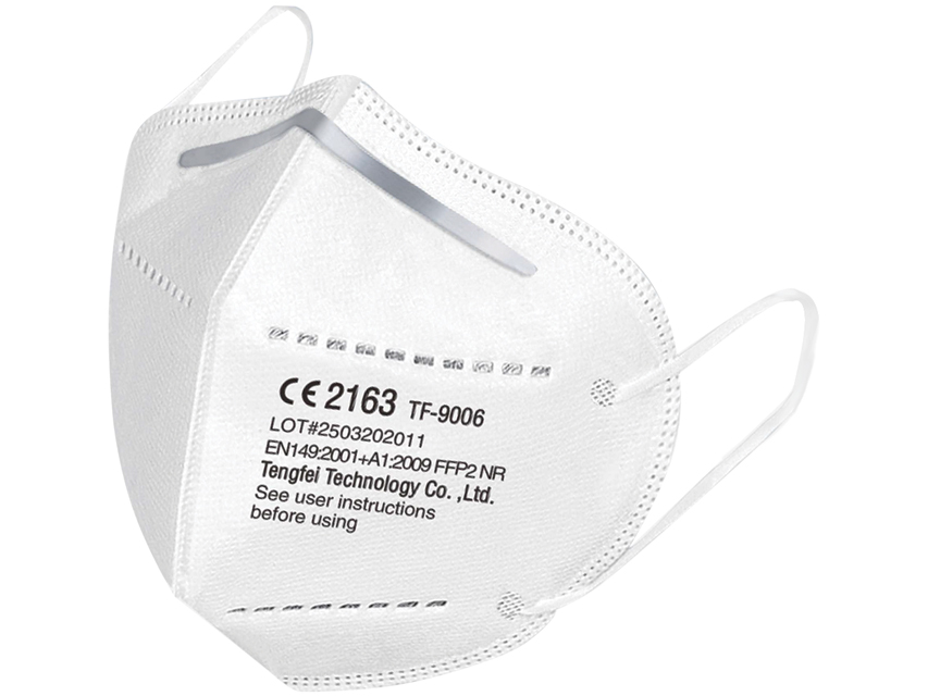 MASQUE FILTRANT FFP2 EFFECTIVE, filtration >94%, norme EN 149: 2001+A1:2009 - GB, FR, ES, PT, DE - boîte de 20