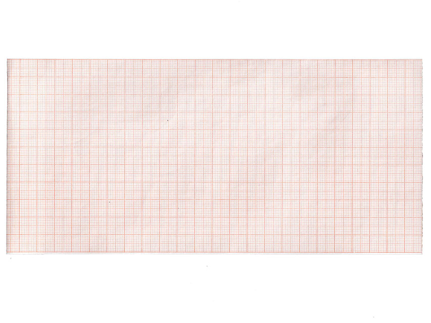 Papier thermique ECG 112x23 mm x m rouleau - grille orange - boîte de 10