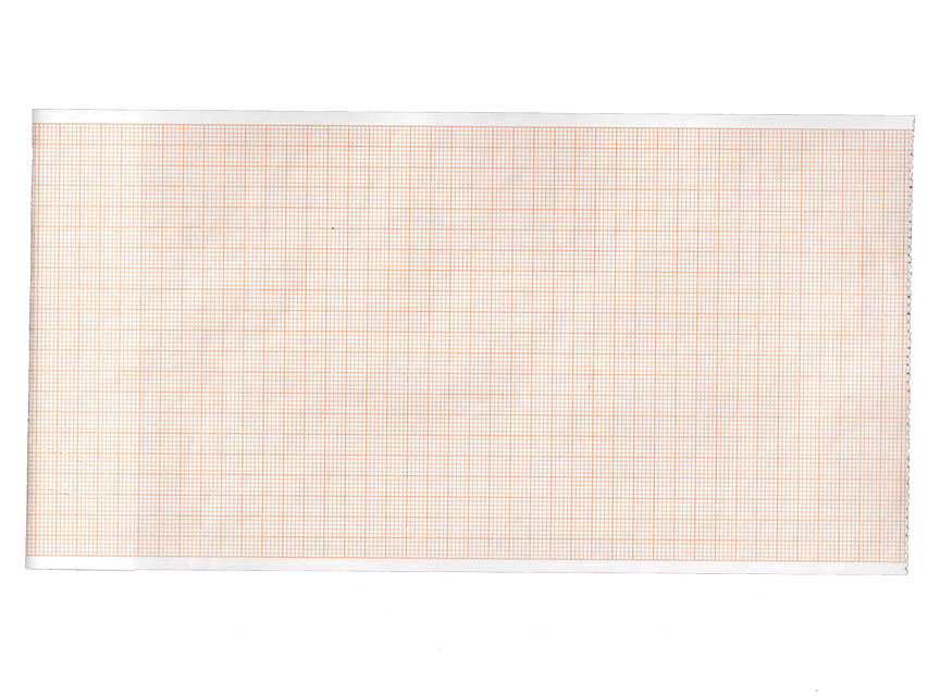 Papier thermique ECG 112x27 mm x m rouleau - grille orange - boîte de 10