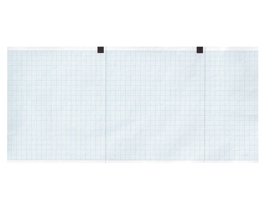 Papier thermique ECG 120x18 mm x m rouleau - grille blue - boîte de 10