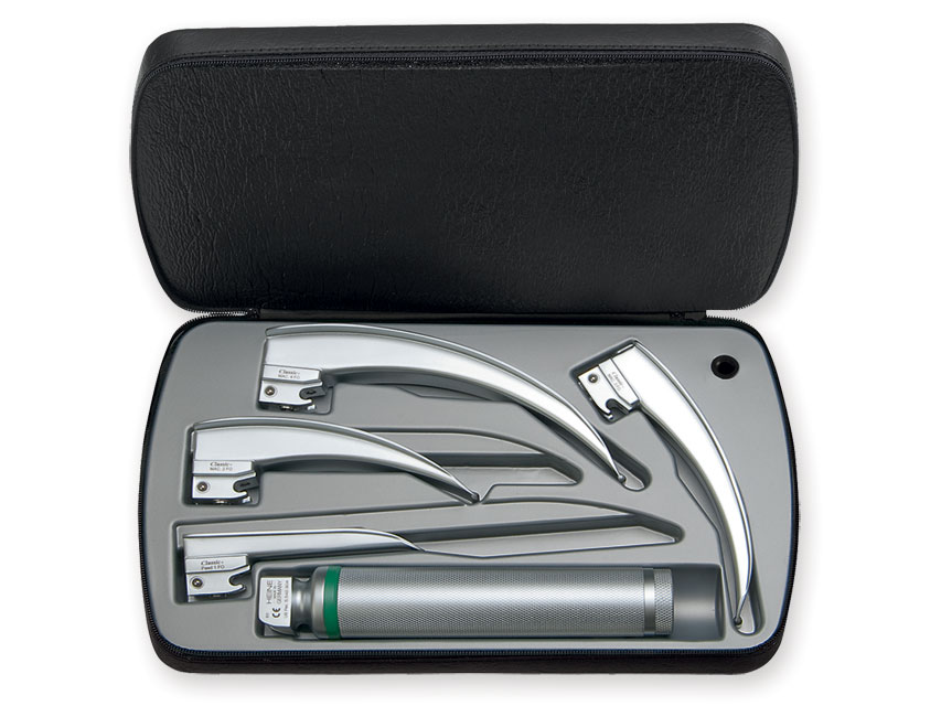 SET LARYNGOSCOPE LED HEINE CLASSIC+ - 4 lames