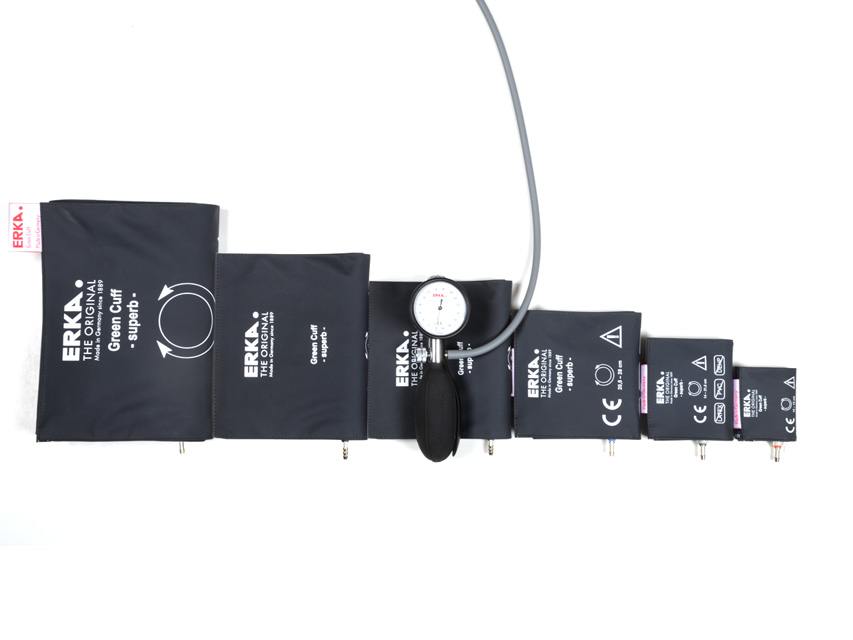 KOBOLD ANEROID SPHYGMOMANOMETER with 6 cuffs - grey