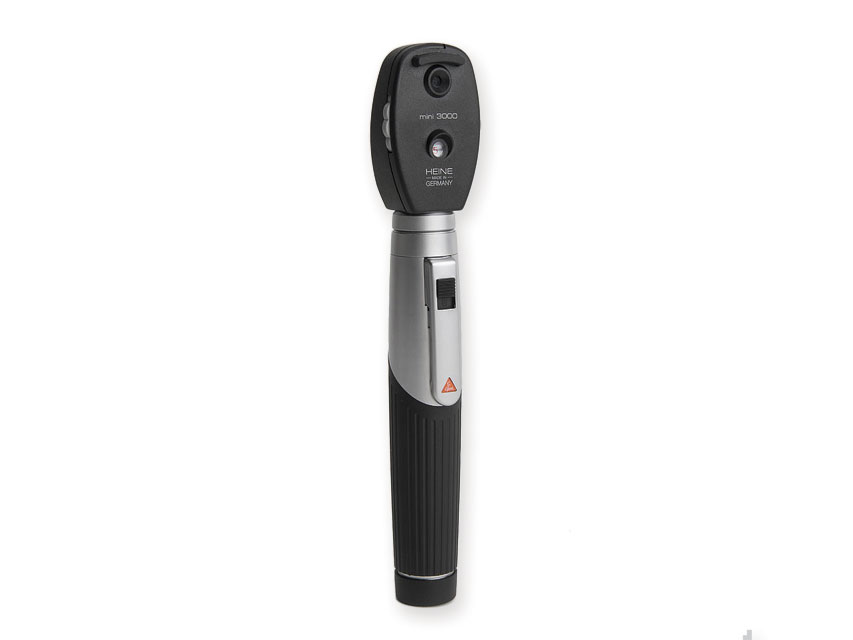 TROUSSE OTO-OPHTALMOSCOPE F.O. HEINE MINI 3000 - poignée rechargeable -  noire
