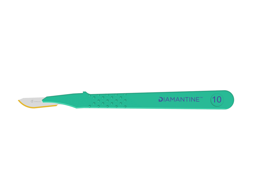 DIAMANTINE DISPOSABLE SCALPELS WITH S/S BLADE - sterile, box of 10