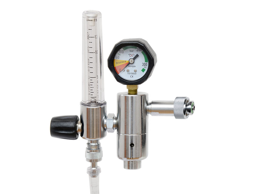 PRESSURE REDUCER with flowmeter and humidifier - UNI 