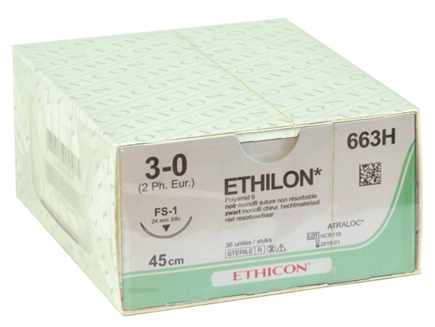 SUTURES MONOFILAMENT ETHICON ETHILON, boîte de 36