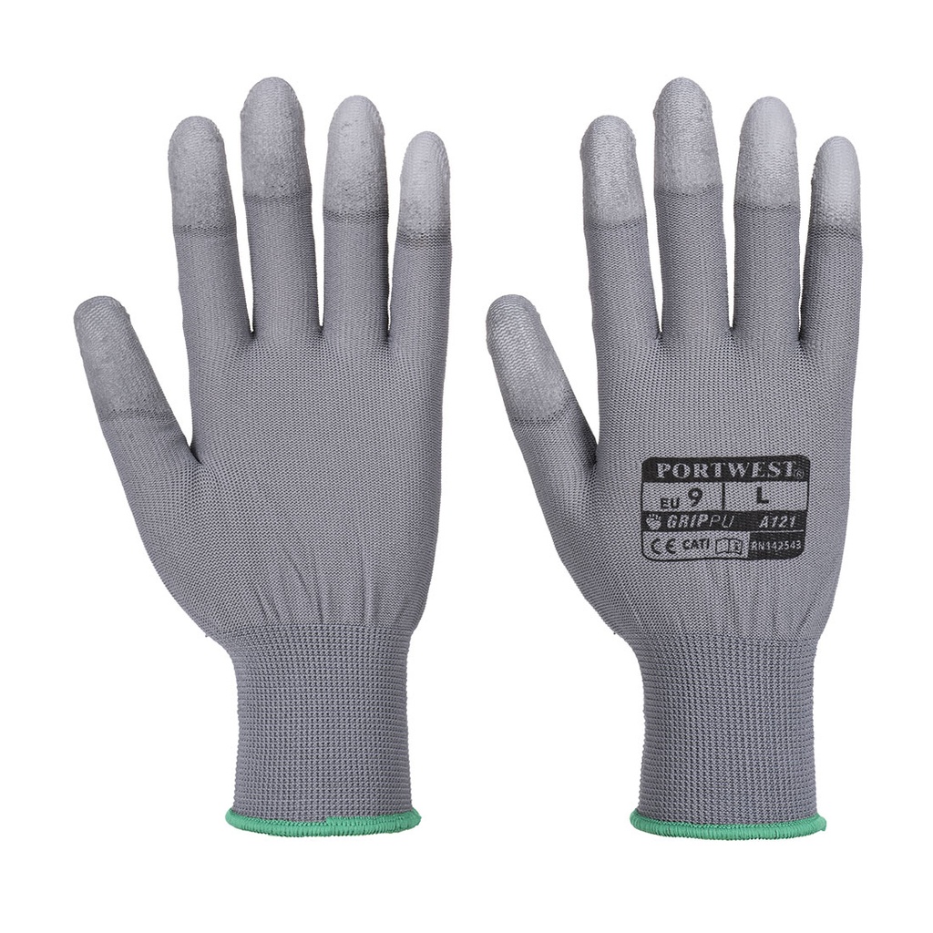 Gant doigts enduits PU - Gris