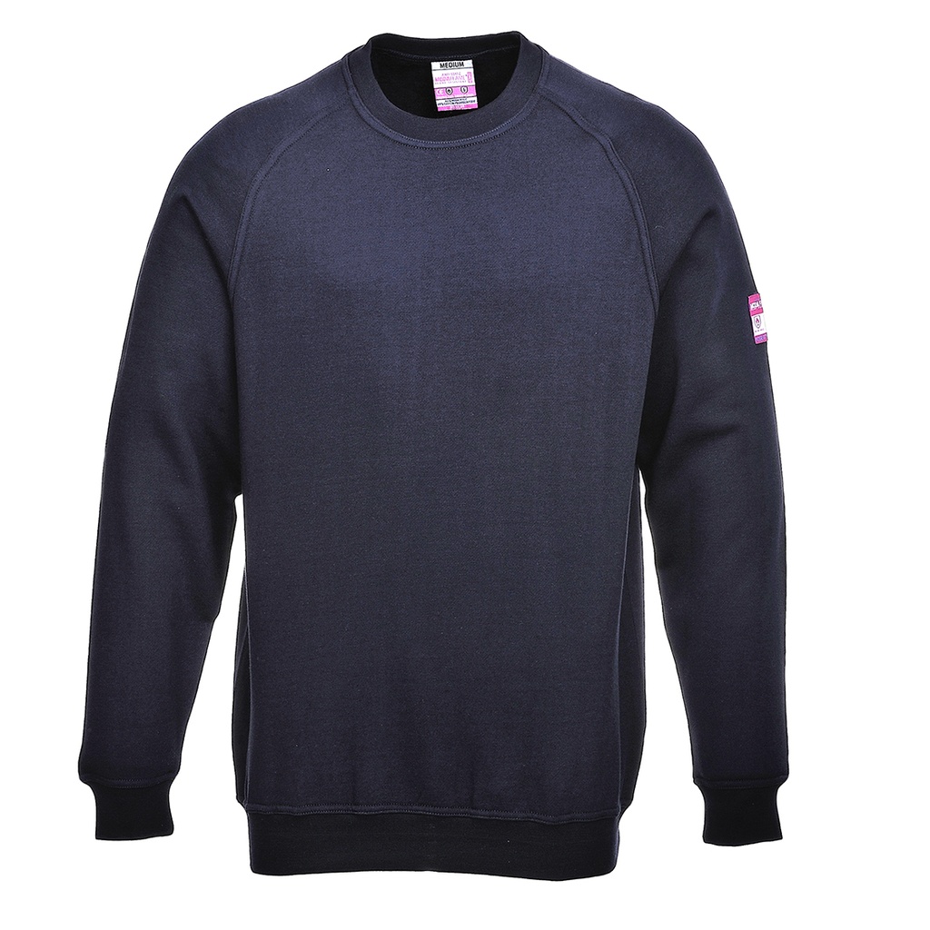 sweet shirt retardateur de flamme & Antistatique Sweat-shirt manches longues - Marine