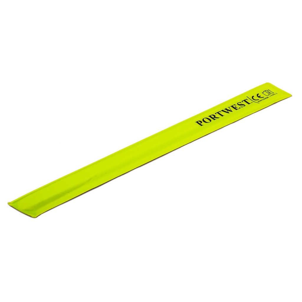 Brassard rétroréfléchissant de 41 X 4 cm - Jaune (50 pièces)
