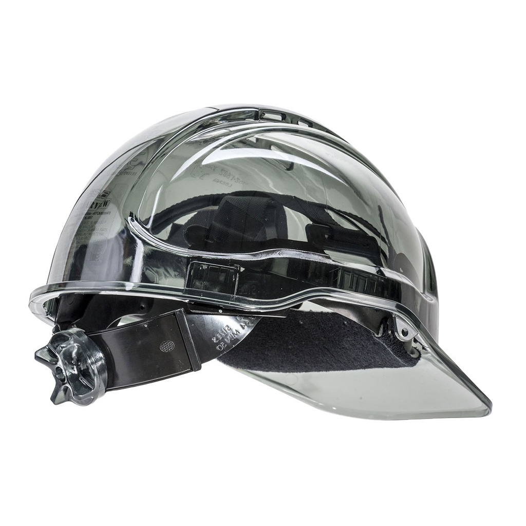 Casque ventilé Peak View à crémaillère - Fumé