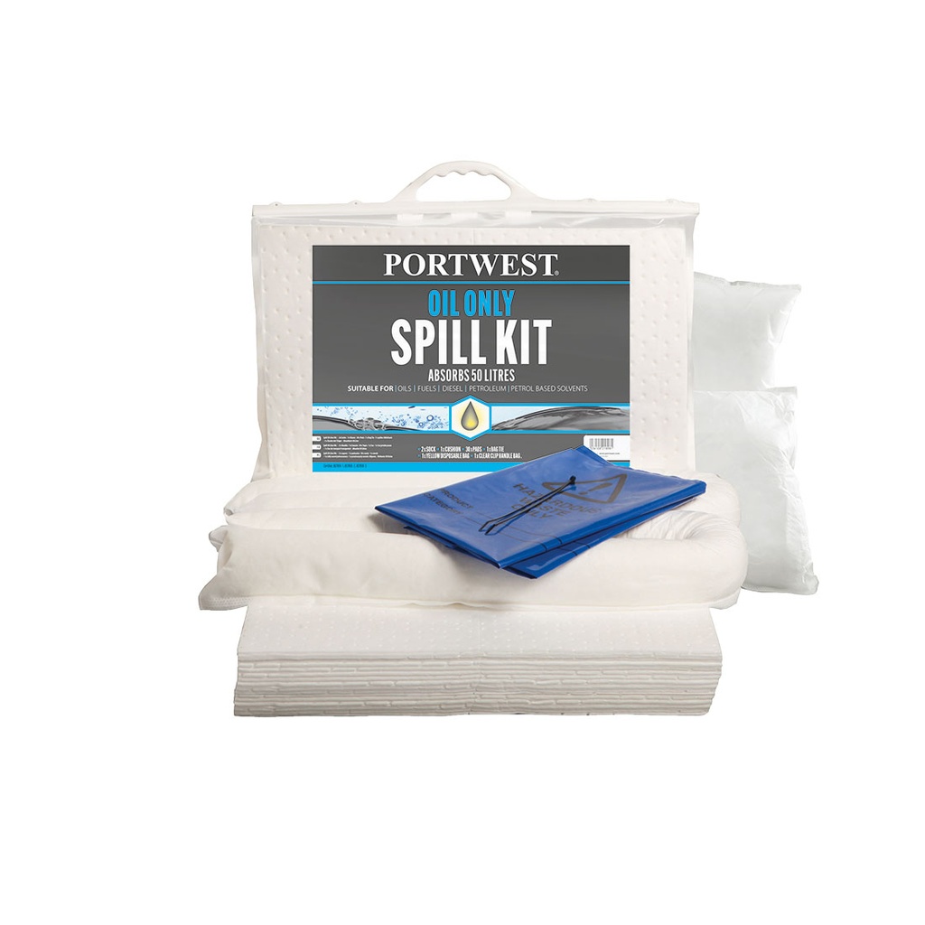 Kit PW 50 litres pour hydrocarbures uniquement - Blanc (3 pièces)