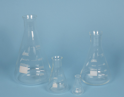 Erlenmeyer flask ECO narrow neck, straight ISO, borosilicate glass