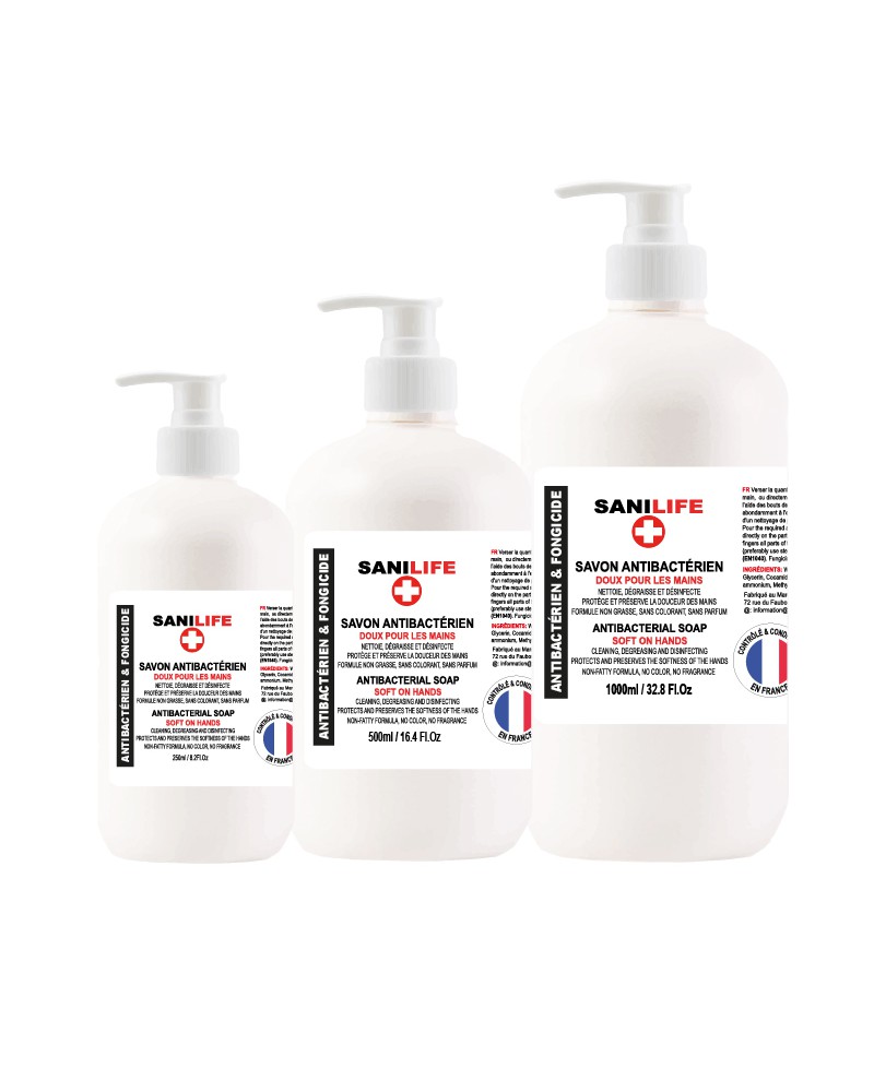 Savon liquide antibactérien pour les mains