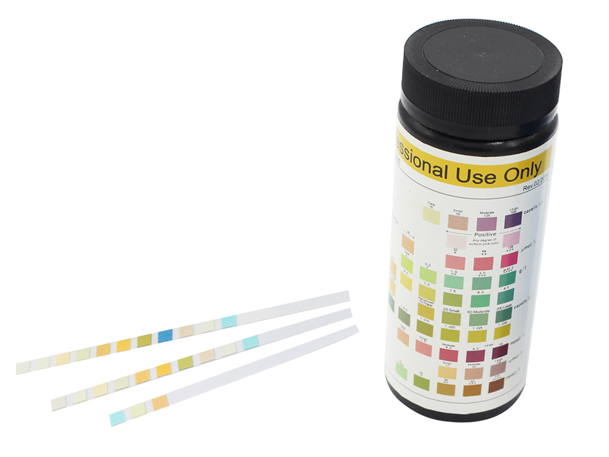 Bandelettes visuelles Urinalysis 10 paramètres, bandelettes professionnelles - boite de 100 pièces