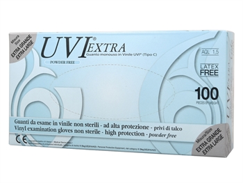 VINYL GLOVES - POWDER FREE - extra large, box of 100