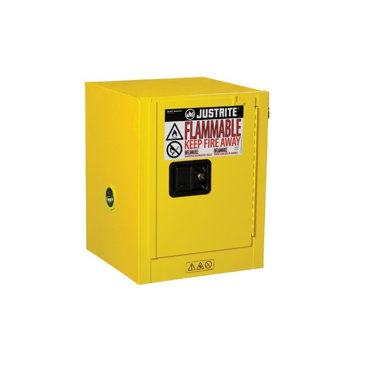 Armoire de sécurité FM pour produits inflammables - Sous paillasse 1 porte - 15 litres - Porte Manuelle - H 610 x L 430 x P 430 mm