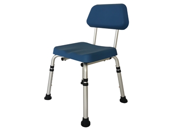 CHAISE DE DOUCHE avec dossier et siège PU - charge 136 kg