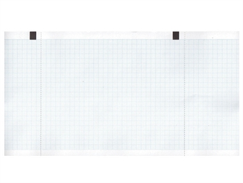 Papier thermique ECG 130x27 mm x m rouleau - grille blue - 10 rouleaux