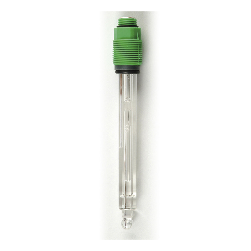 Électrode pH pour eaux usées, galvanoplastie, corps verre, connecteur tête à vis S7, raccord PG13.5