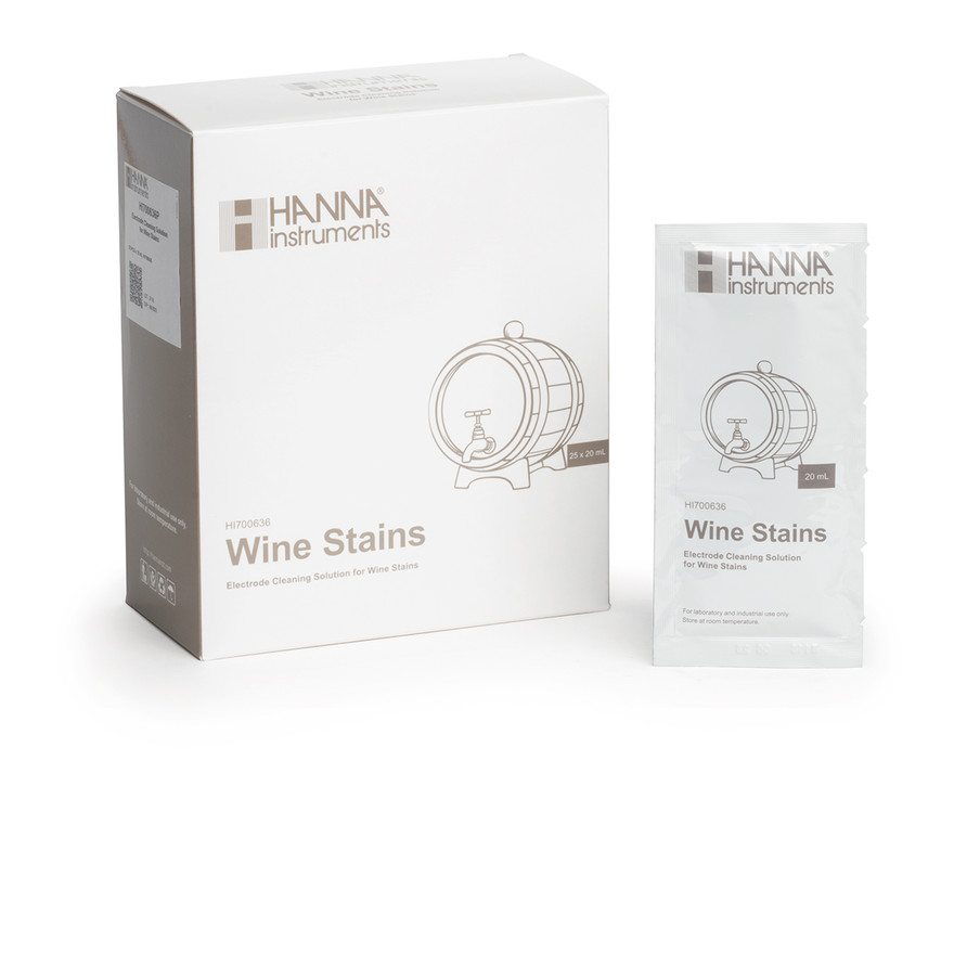 Solution de nettoyage pour électrodes, taches de vin, 25 sachets de 20 mL