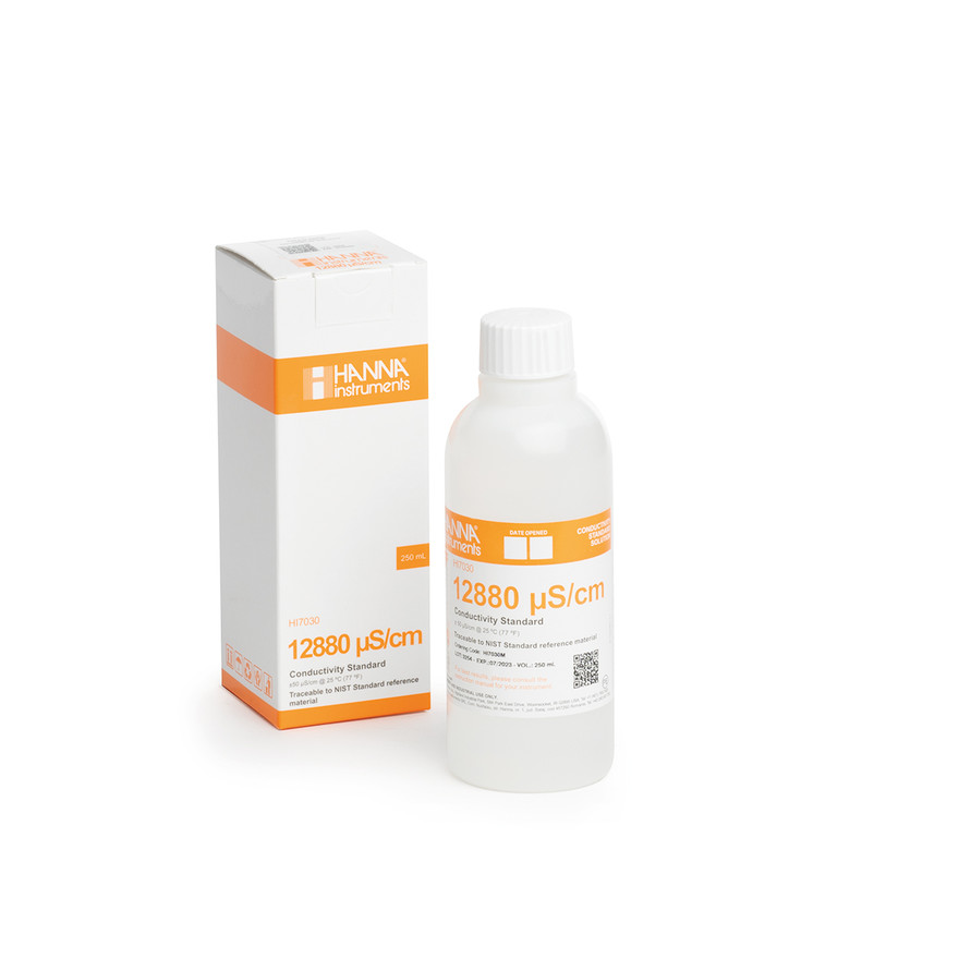 Solution d'étalonnage de conductivité à 12,88 mS/cm, bouteille 250 mL