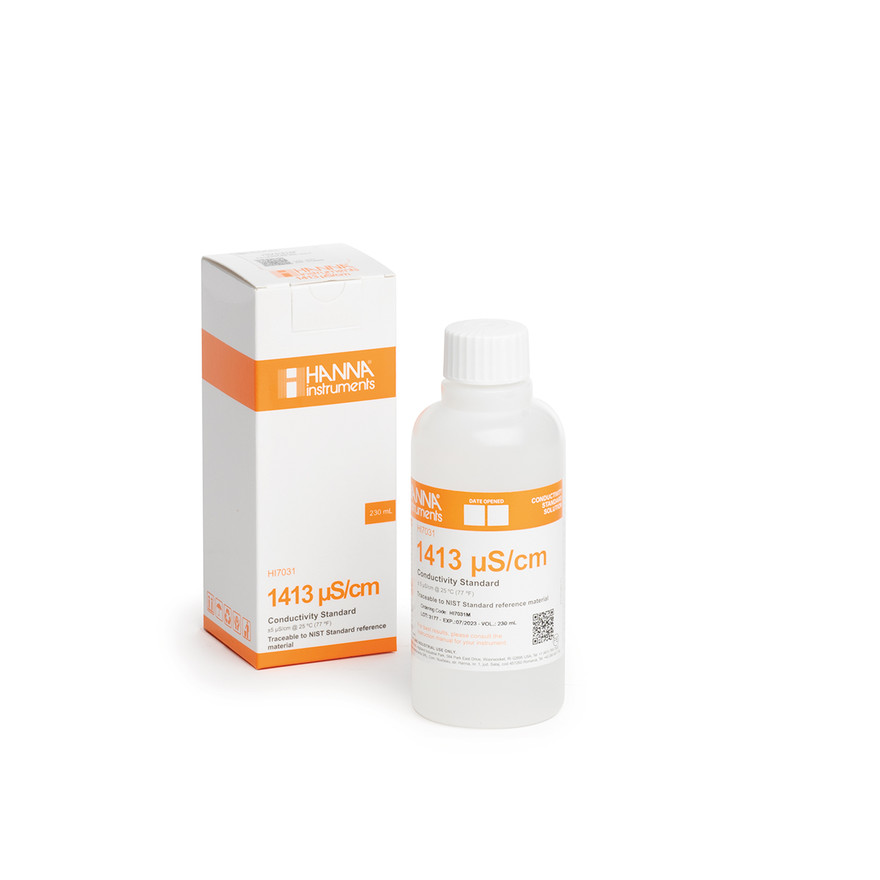 Solution d'étalonnage de conductivité à 1413 µS/cm, bouteille 230 mL