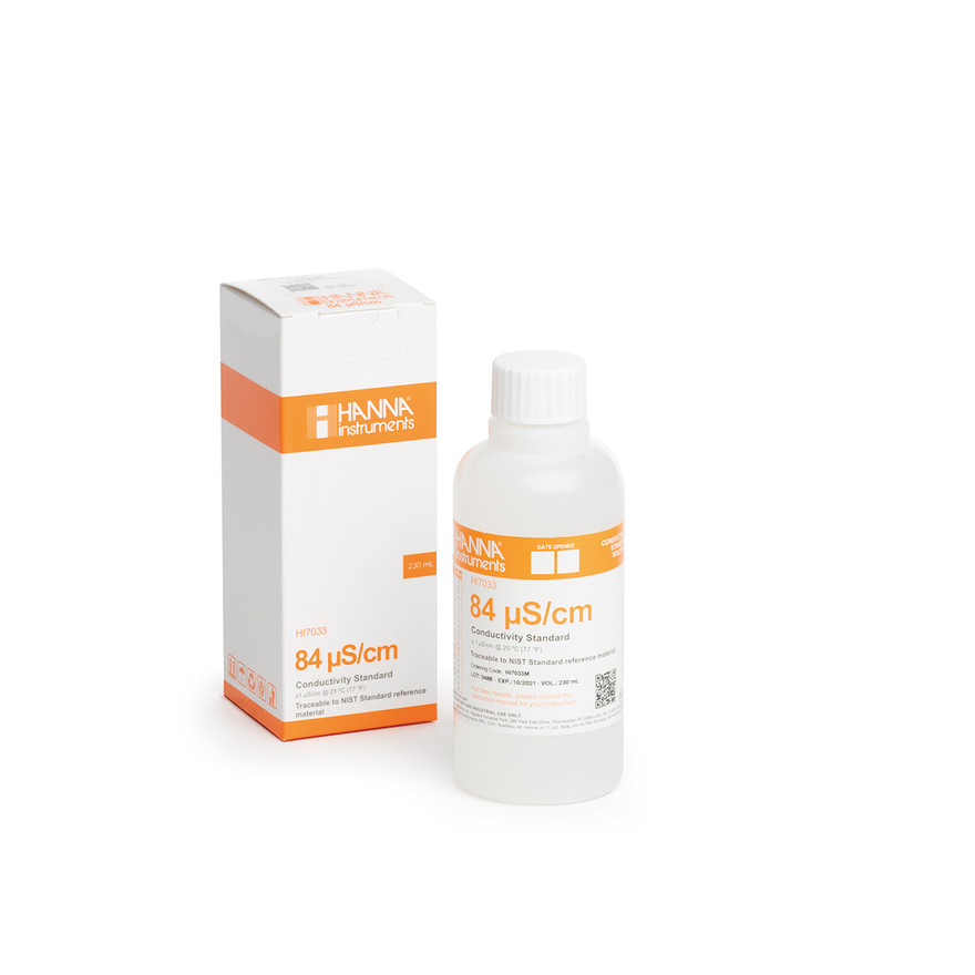 Solution d'étalonnage de conductivité à 84 µS/cm, bouteille 230 mL