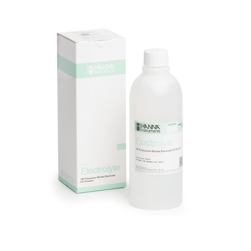 Solution électrolyte 1 M KNO3, bouteille 500 mL