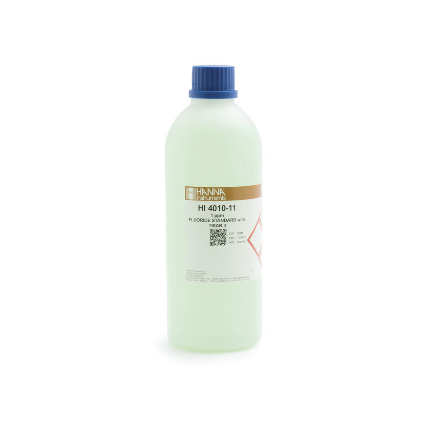 Solution étalon 1 mg/L fluorures au TISAB II, 500 mL