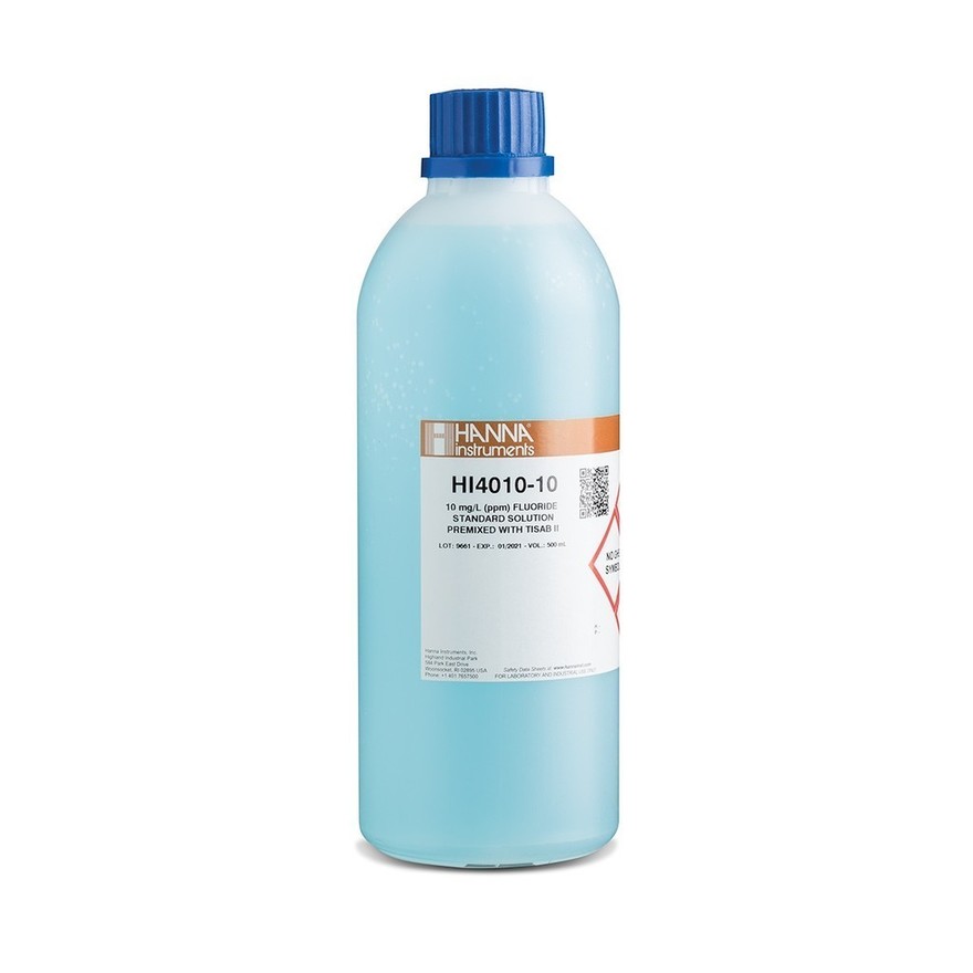 Solution étalon 10 mg/L fluorures au TISAB II, 500 mL