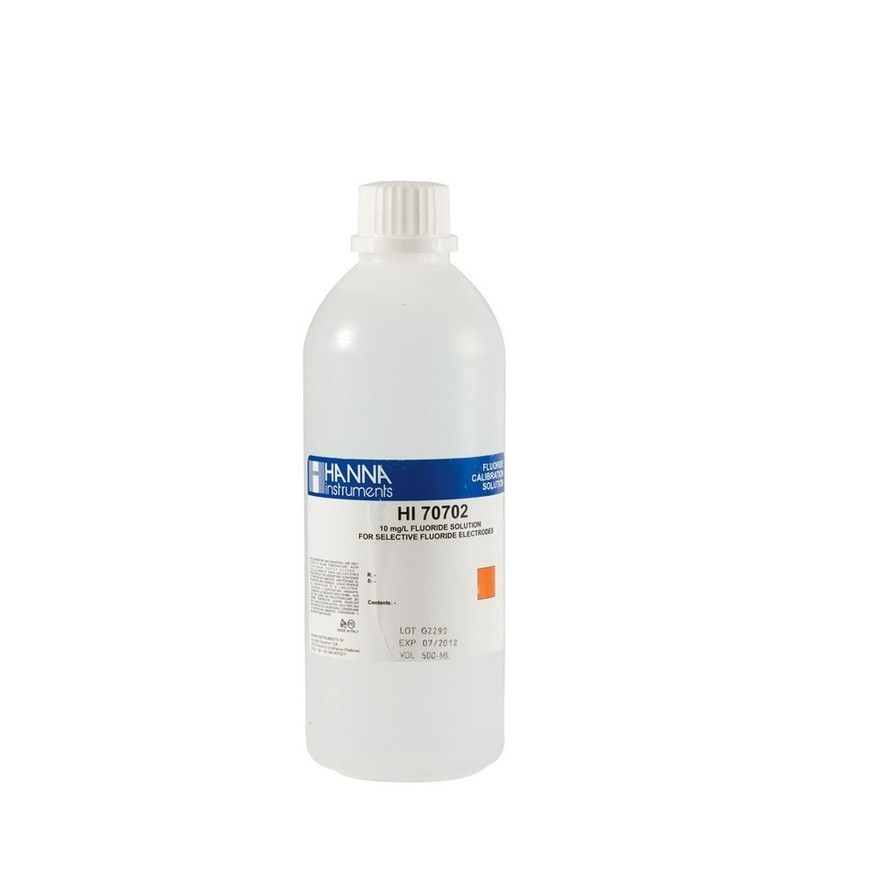 Solution fluorures 10 mg/L, bouteille 500 mL