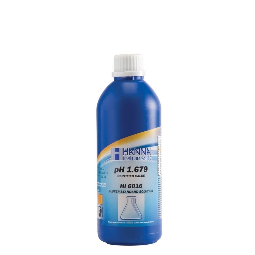 Solution tampon pH 1,679, ±0,002 pH, certificat d'analyse, bouteille 500 mL
