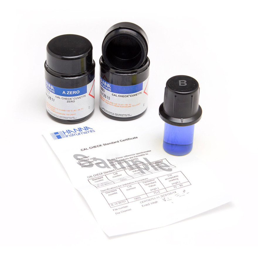 Solutions étalons Cal Check pour nitrites gamme large, 0,0 et 75 mg/L