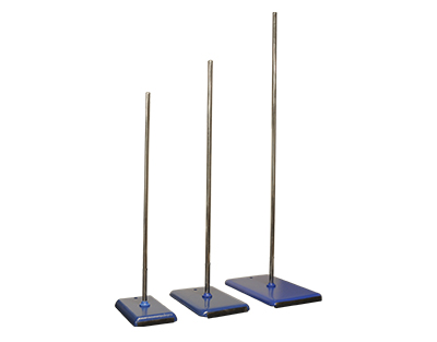 Base rectangulaire bleue pour statif 200x125 avec tige 600mm diam. 12mm