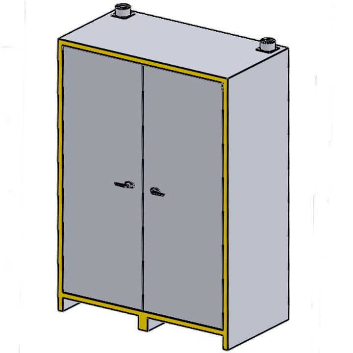 Armoire de sécurité EN 14470-1 et EN 1363-1 30 minutes - 2 fûts