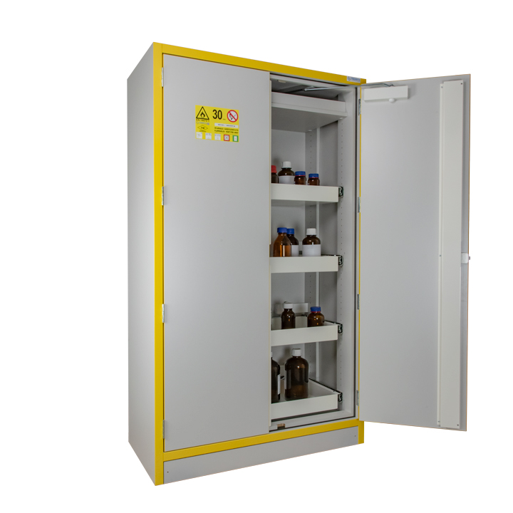 Armoire de sécurité haute 2 portes EN 14470-1 30 minutes - 4 tiroirs coulissants