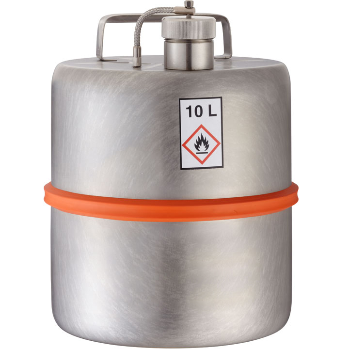 Fût de sécurité 10L en inox avec bouchon fileté 1½