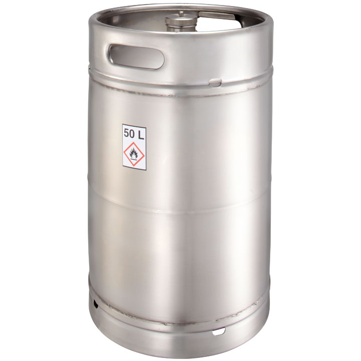 Fût de sécurité 50L en inox avec bouchon fileté 1½