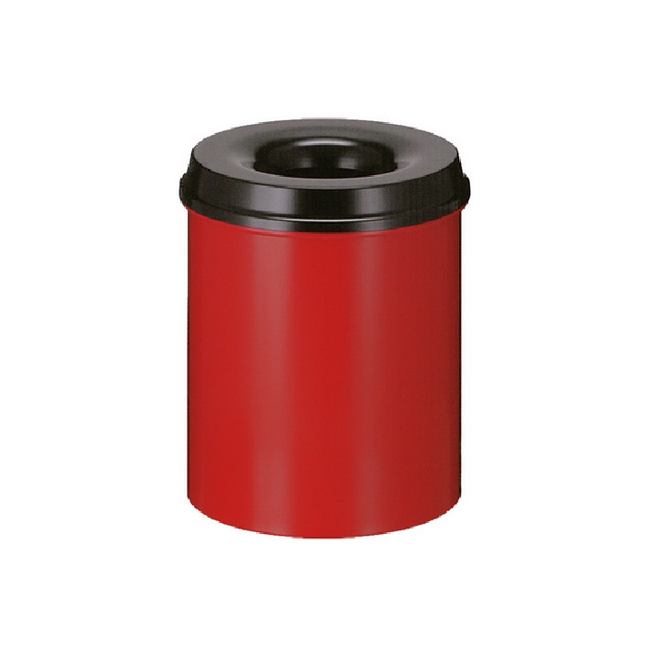 Poubelle de sécurité - 80 L - Rouge/noir