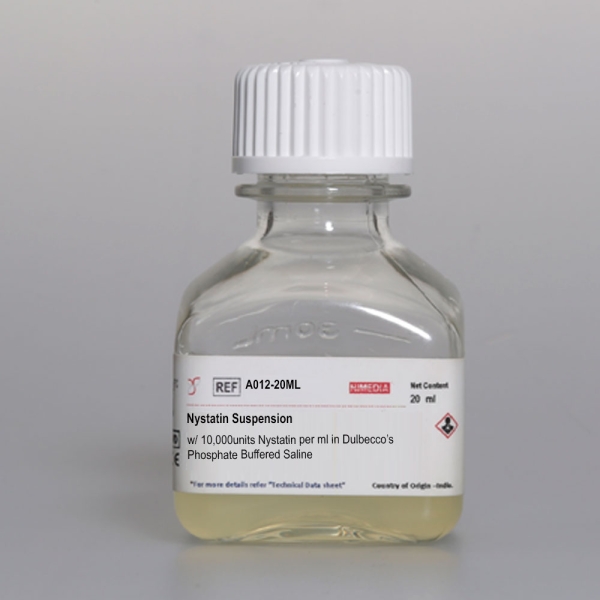 Nystatin Suspension with 10,000units Nystatin per ml in Dulbecco’s Phosphate Buffered Saline