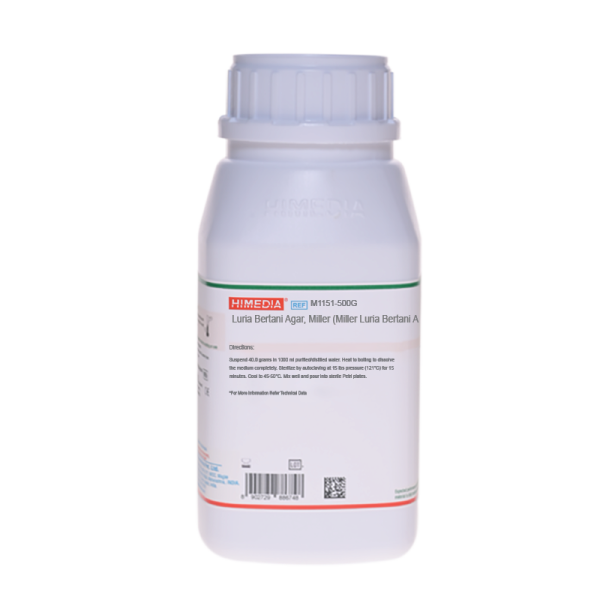 Luria Bertani Agar, Miller (Miller Luria Bertani Agar)