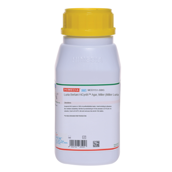 Luria Bertani HiCynth™ Agar, Miller (Miller Luria Bertani HiCynth™ Agar) - 500G